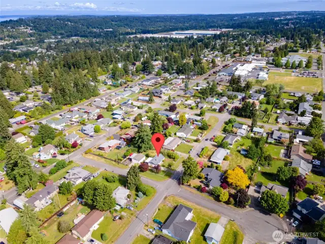 Aerial view of Milton.