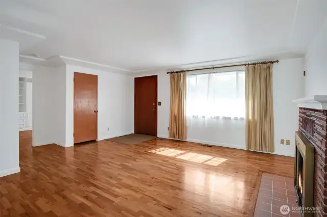 Handy coat closet adjacent to front entry to drop shoes and coats off.