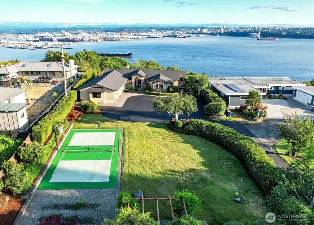Welcome to this beautifully maintained 4,078 sq ft home nestled on a spacious .72-acre lot. This property offers breathtaking panoramic views of Mount Rainier, the Port of Tacoma, and the Puget Sound. With 4 bedrooms, 2.25 baths, and generous living spaces, this home is perfect for both relaxing and entertaining.