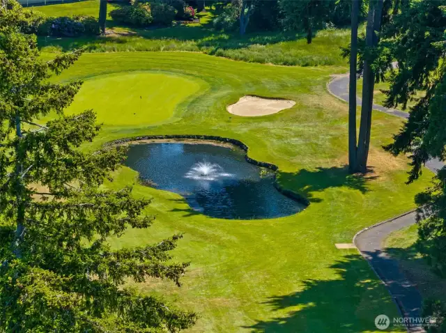 Oakbrook golf course.  You could be swinging daily with such close proximity.