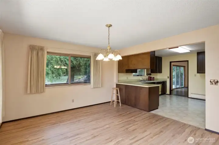 Connected to the kitchen keeps everyone included.