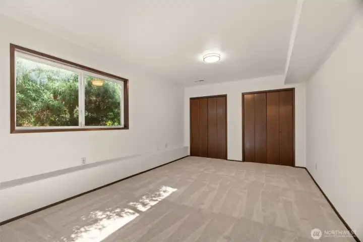 Lower level bedroom or flex space.