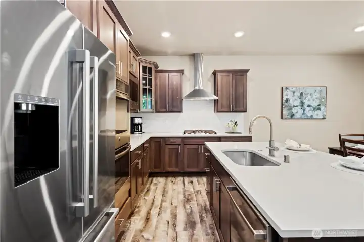 Generous counter space