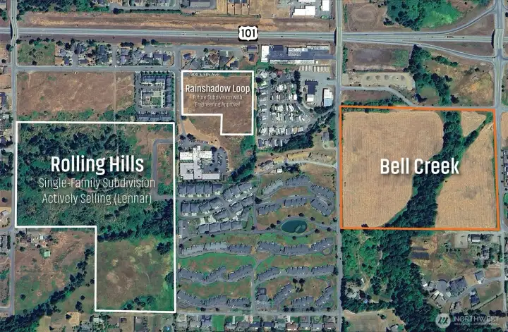 Bell Creek - 104 single family lots with engineering approval (2 phases) in Sequim, WA