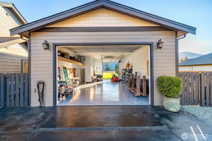 Pull through shop doors.