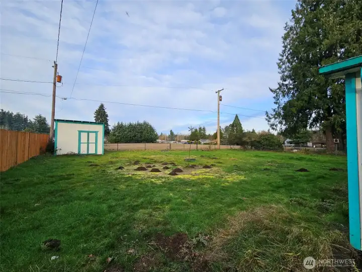 Short distance from back porch.