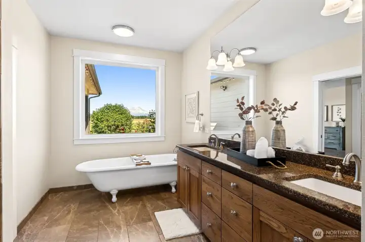 Castiron soaking tub