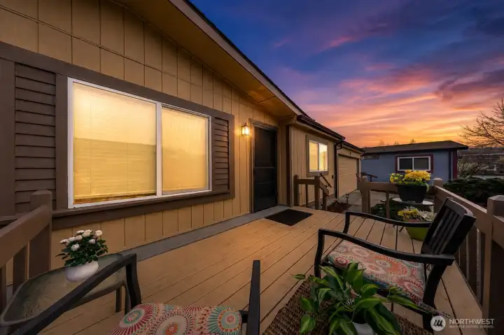 Relax on your front deck in the evenings! Relax on your front deck in the evenings!