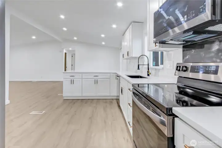Kitchen Open to Dining Room