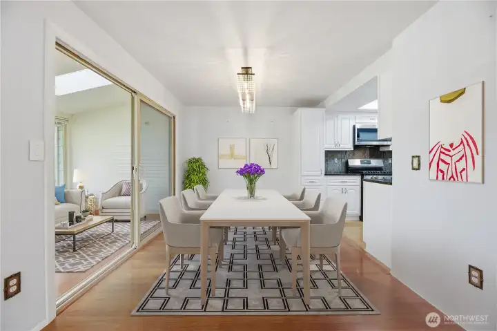 Dining Area virtually staged.