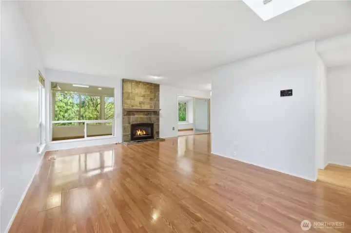 Looking in from the front door. Smart Control on the wall.