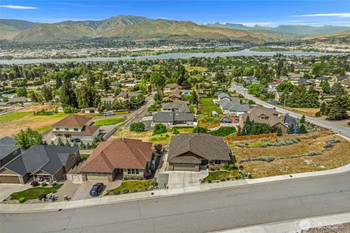 River, mountain & city views