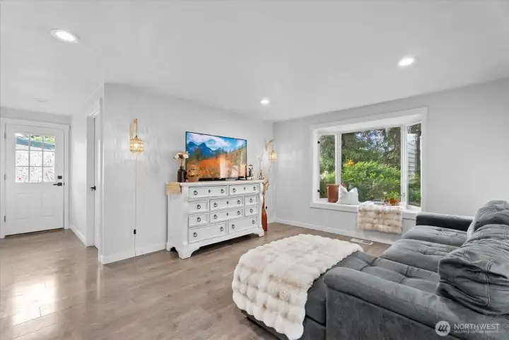 Comfortable family room perfect for movie nights, game days, and spending time together.
