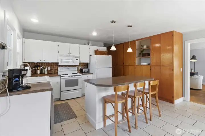 Abundant cabinet storage