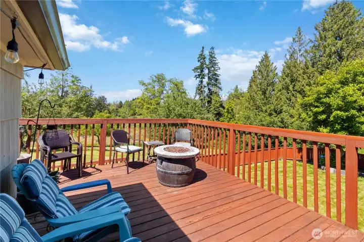 Back deck overlooking the property