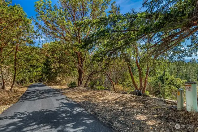 Property and build site on the right, off a nice paved rd