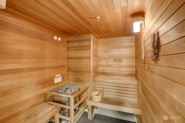 Sauna (located in fitness room restrooms)