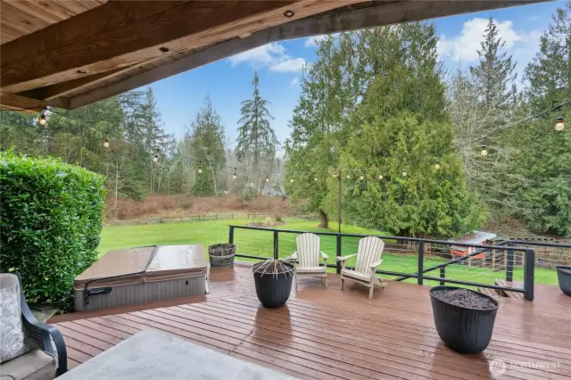 Back Patio with Hot Tub