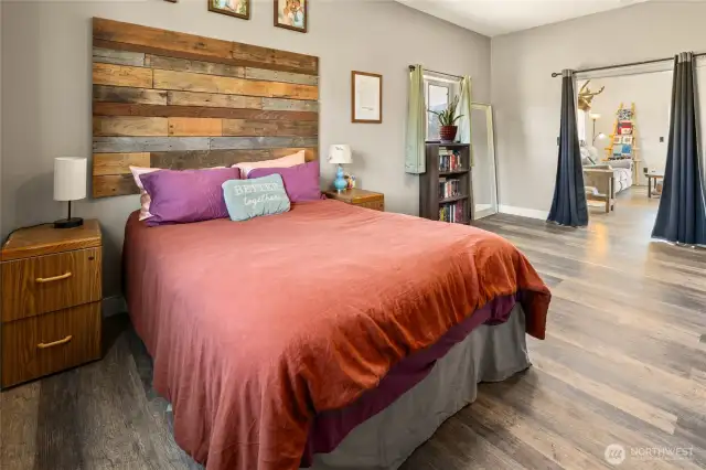 Primary bedroom off the living room.