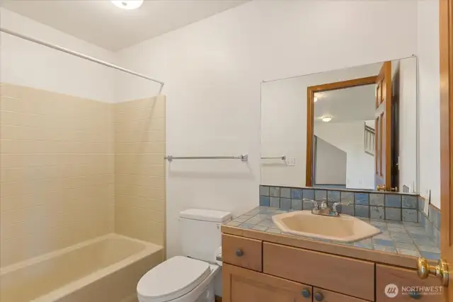 Full bathroom on lower level