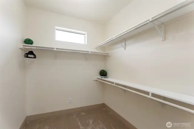 wardrobe closet in primary