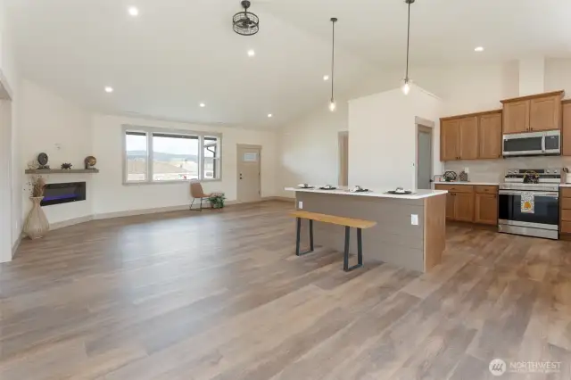 luxury plank flooring, vaulted ceilings, attention to detail is obvious