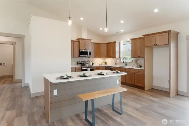 9' island with storage