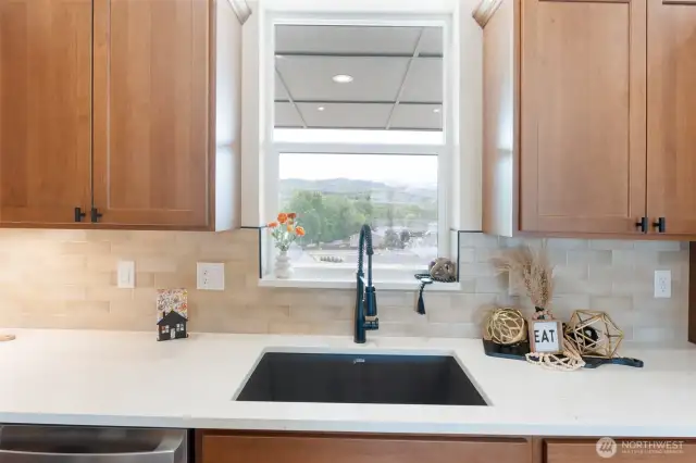 kitchen window with a view!