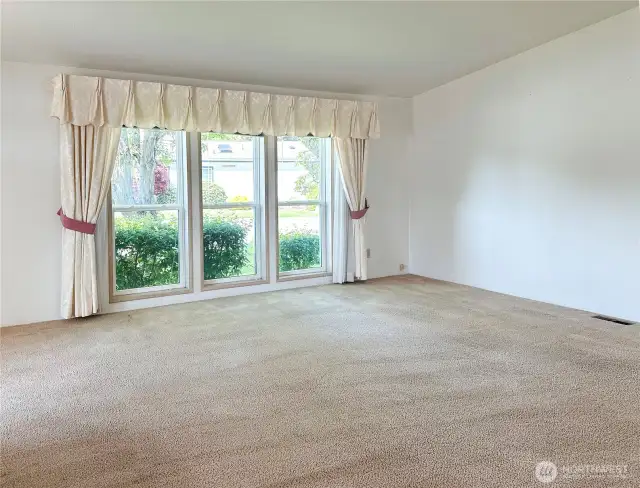 Floor to ceiling windows let so much light in!