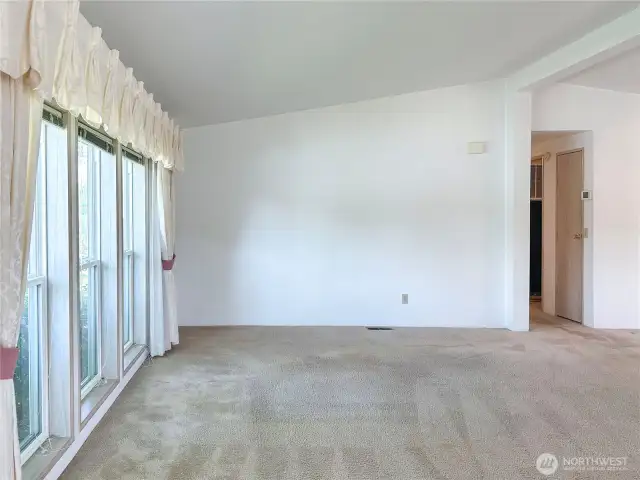 Floor to ceiling windows let so much light in!