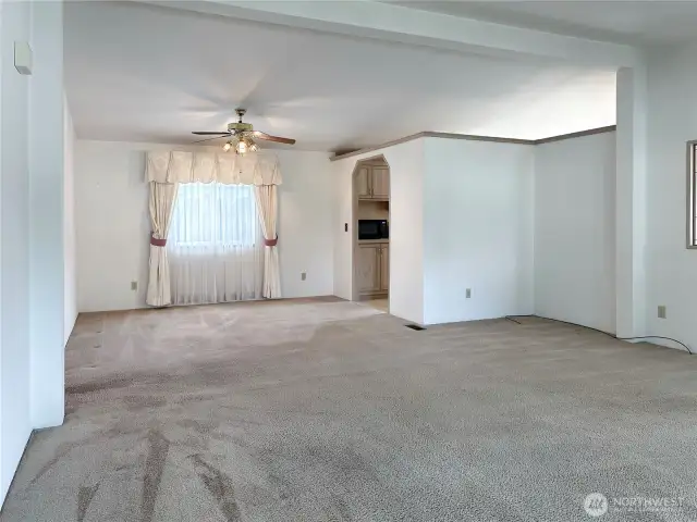 View from the back of the living room