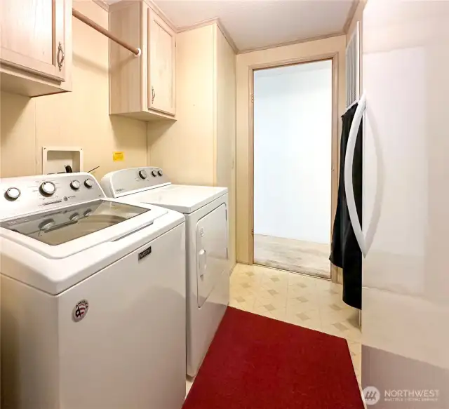 Laundry room. Thew extra freezer stays!