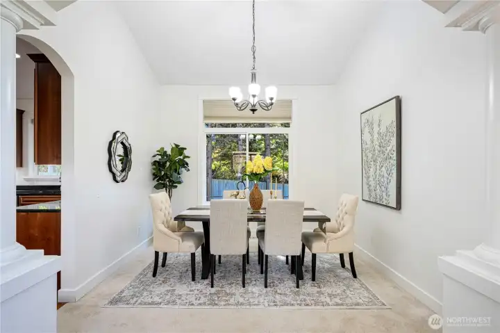 Formal dining area perfect for entertaining.