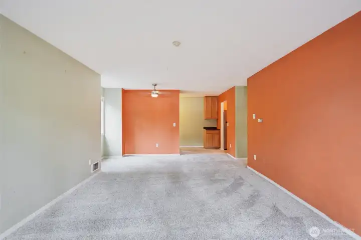 Living Room View from Sliding Glass Doors