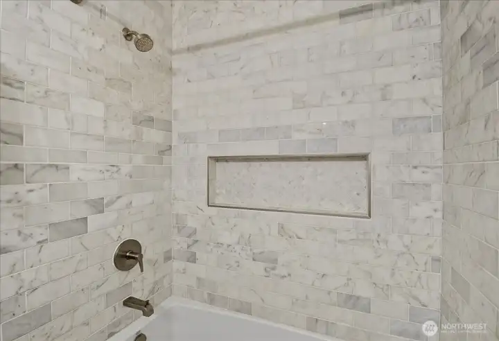 Custome tile work for hall bath