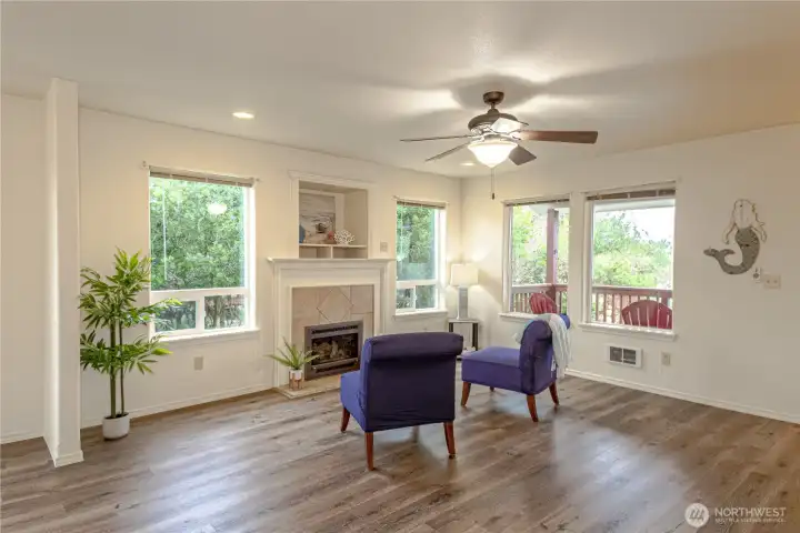 Brand new luxury vinyl plank flooring throughout