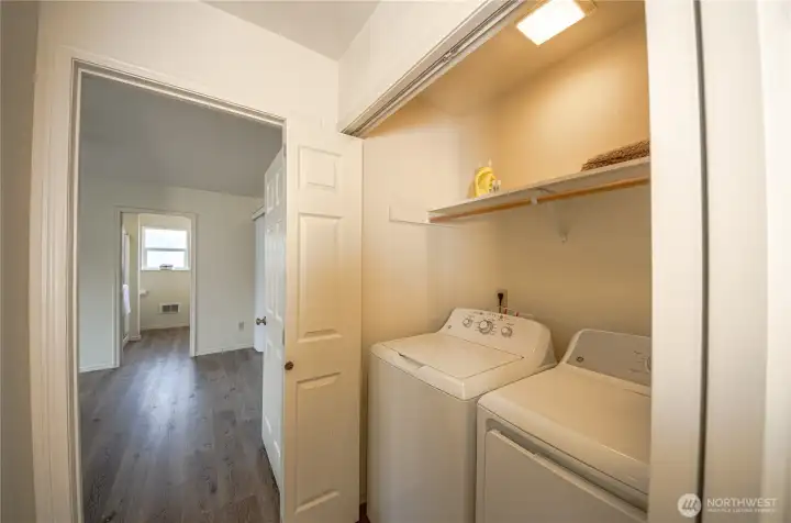 Washer and dryer are included.