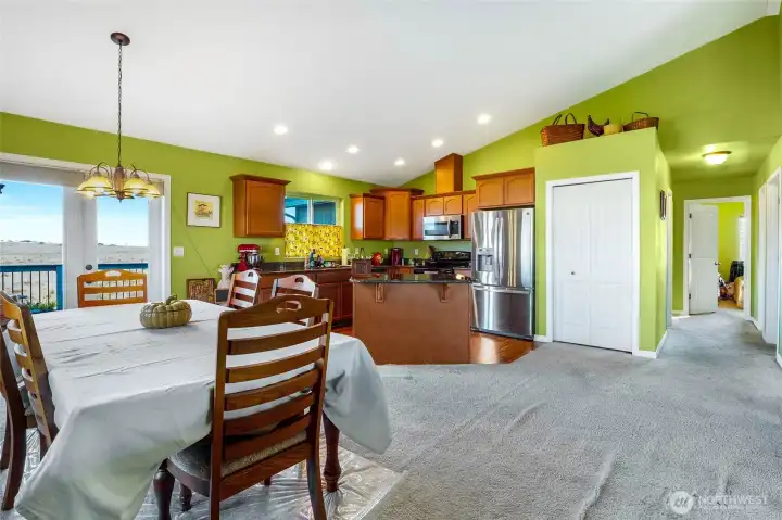 Nice open dining area.