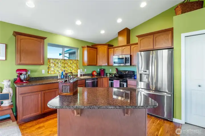 Beautiful cabinetry and granite counters.