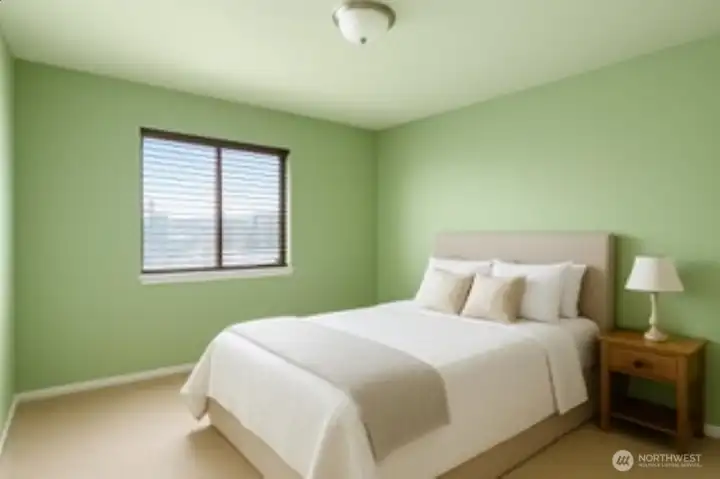 Third bedroom, virtually staged.