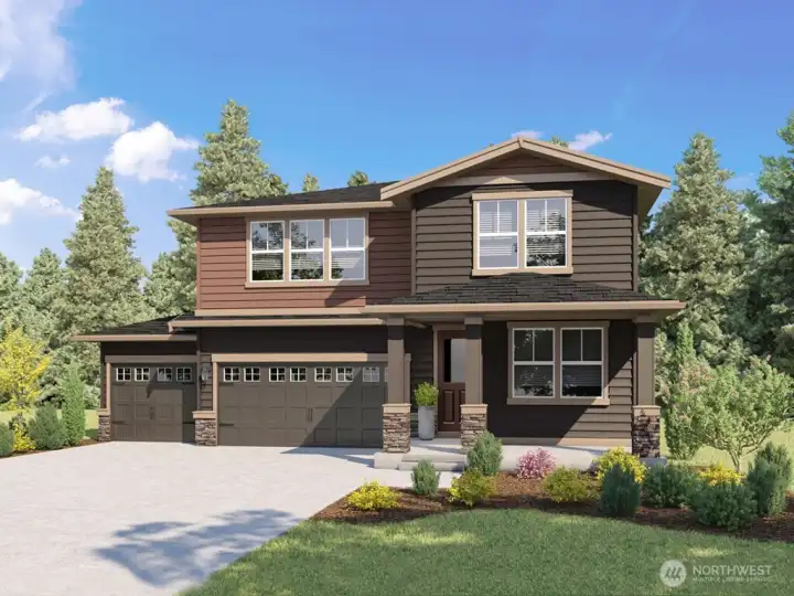 Photo rendering is representational. Actual home is under construction and finishes, elevation, and paint colors may vary. See site agent for details.