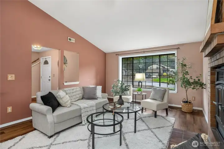 Huge picture window in the living room.