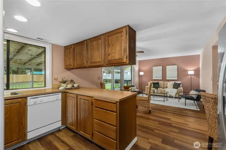 Kitchen/family room.