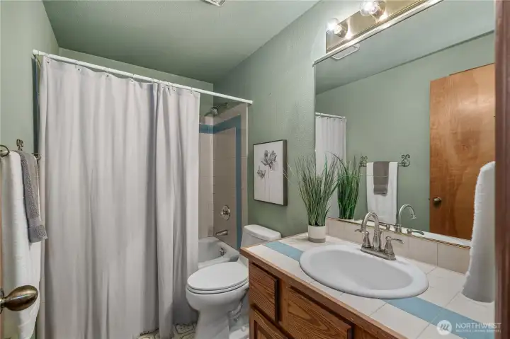 Full bathroom on second level.