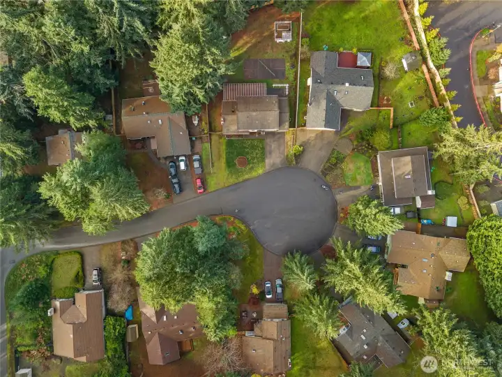 Located on a cul de sac.