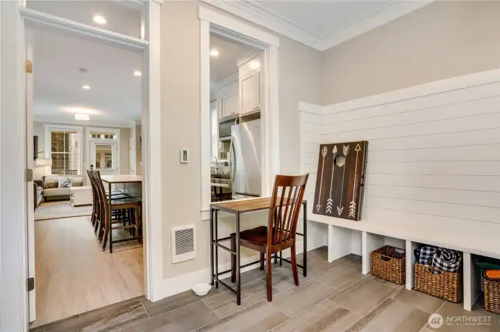 Close the kitchen door to create a private office, play space, or cozy bonus room for guests or pets—so many possibilities!