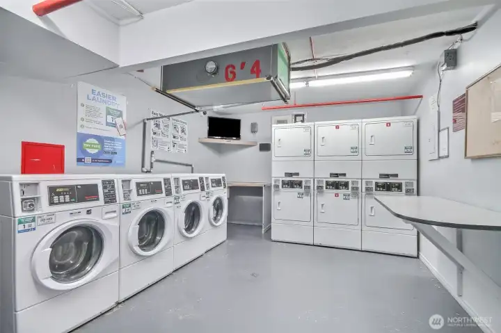 Building Laundry Room located on 2nd floor. W/D hook-up located in-unit as well. Additional larger storage unit available to owners for $100/mo in this area as well.