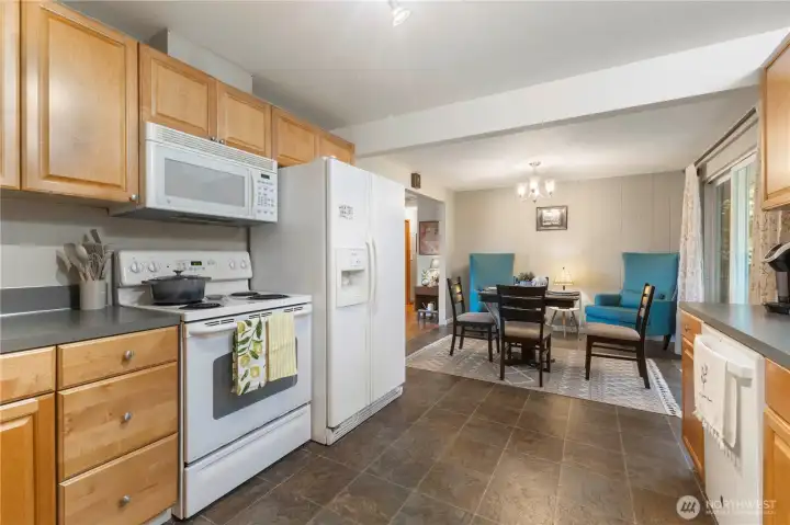 Great wood kitchen cabinets.