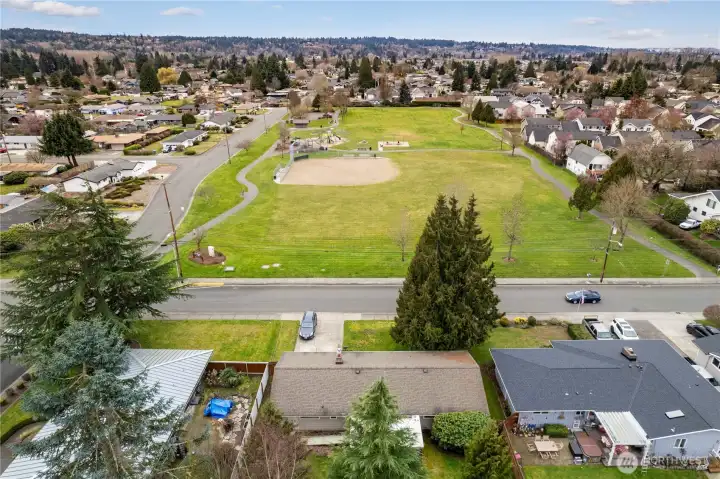 Sam Peach Park just across the street.