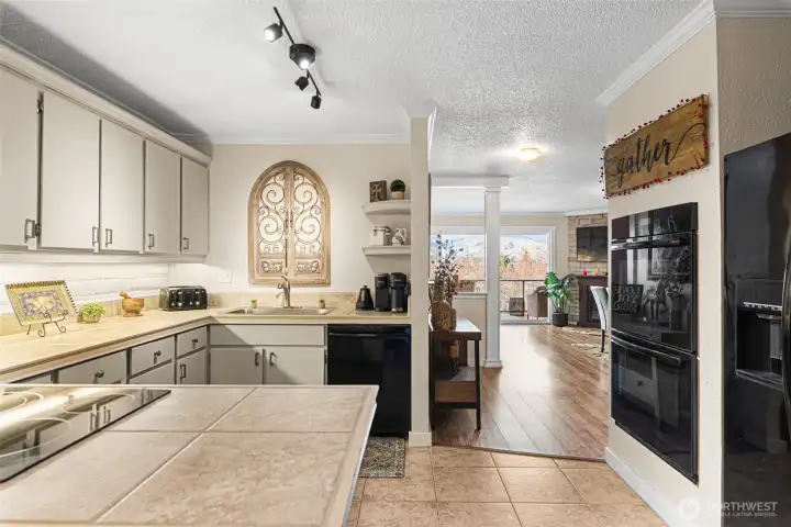 Tile kitchen with all new appliances